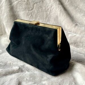 Mansur Gavriel Brown Suede Clutch